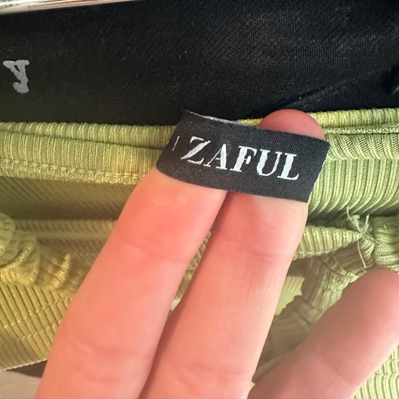 ZAFUL green cut out roughed waist midi dress summer beach luxury event NWOT S - Picture 12 of 12